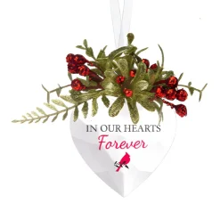 Mistletoe Heart Forever Memorial Ornament< Fashion