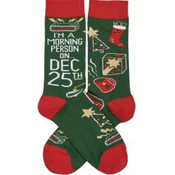 Morning Person On Dec 25th Socks< New