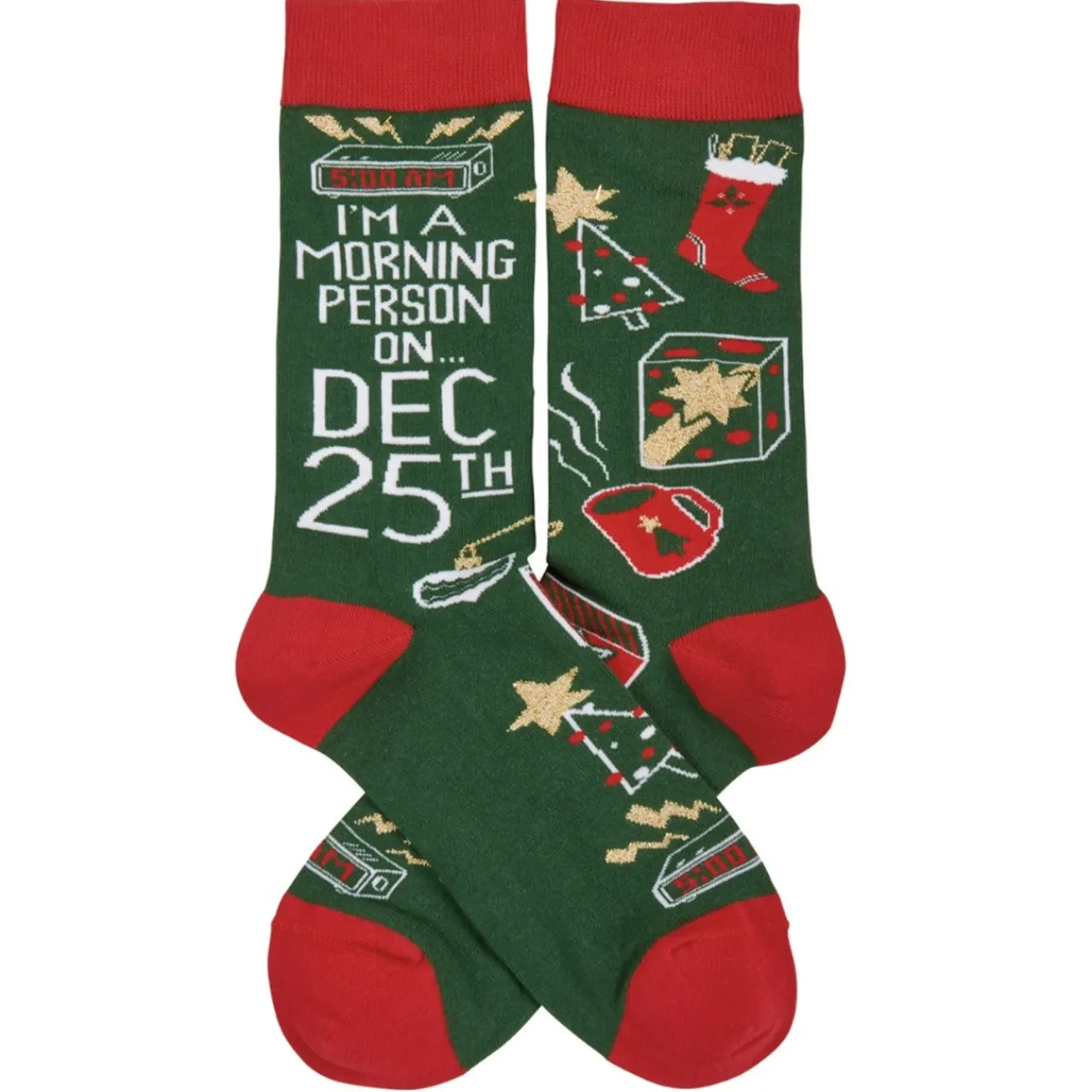Morning Person On Dec 25th Socks< New