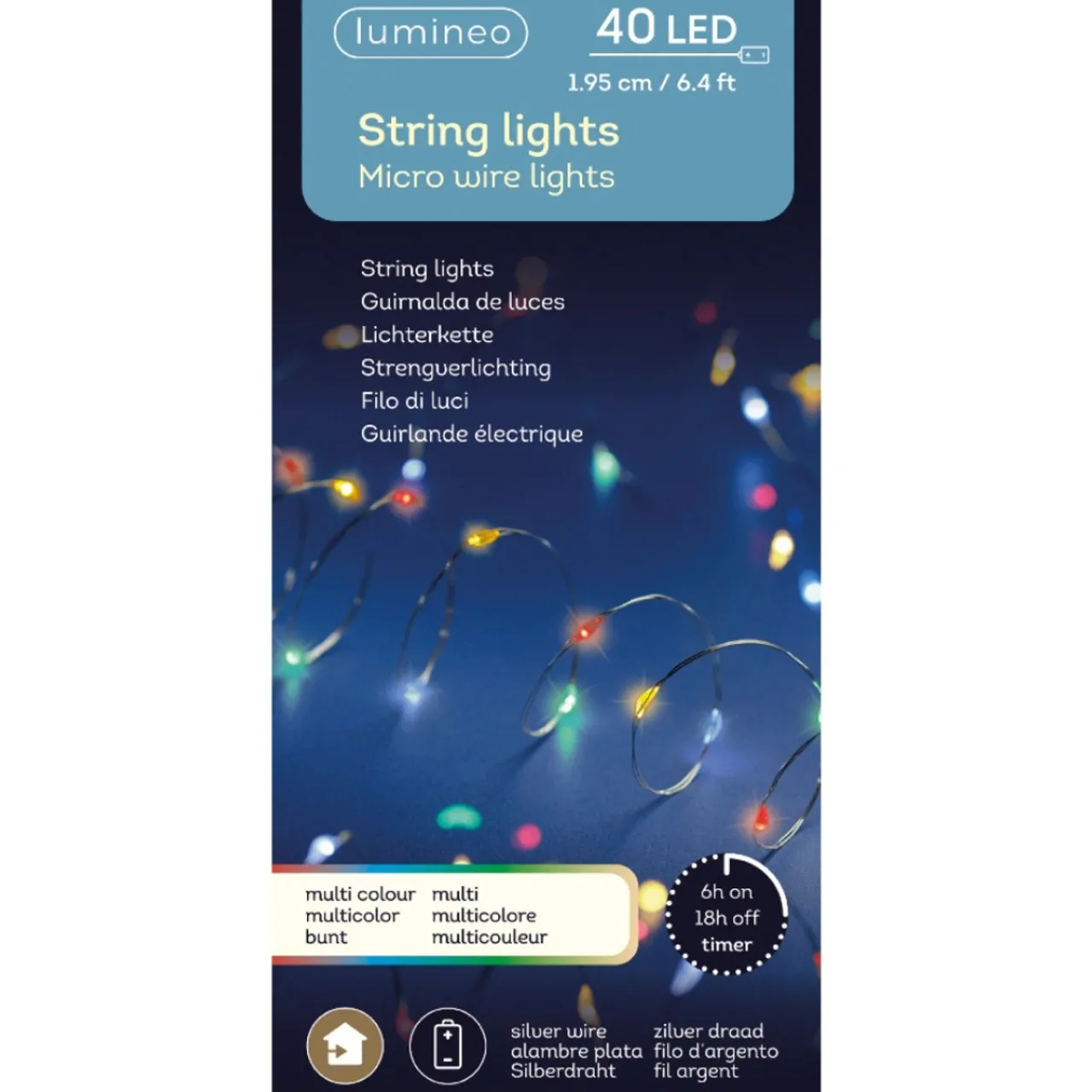 40 Multi Color Micro LEDs Silver Wire<Lumineo Best