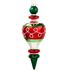 Multi-Color Finial Ornament – Dark Green Top< Clearance