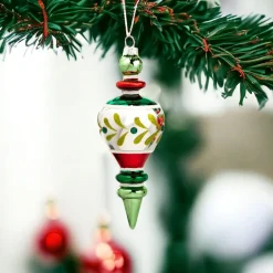 Multi-Color Finial Ornament – Light Green Top< Hot