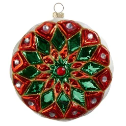 Multi-Color Starburst Ornament - Red< Clearance