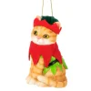 Navidad Cat with Elf Hat Ornament< Hot