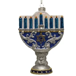 Noble Gems Happy Hanukkah Lights Ornament<Kurt Adler Best
