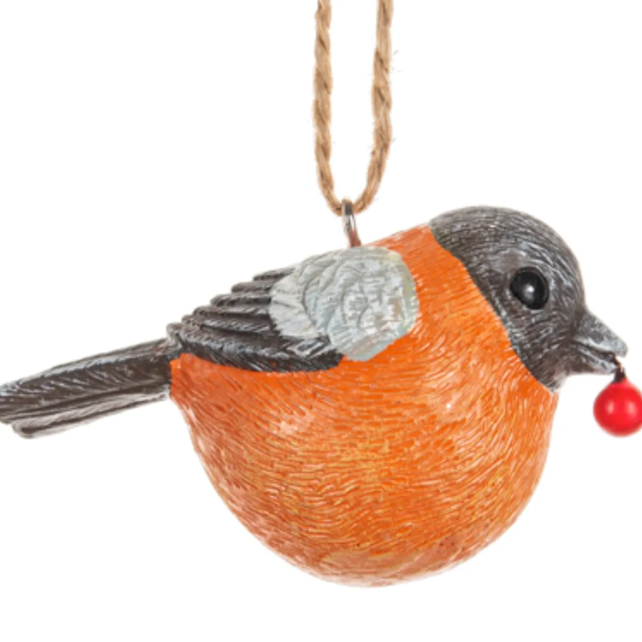 Orange Bird With Berry Ornament< Sale