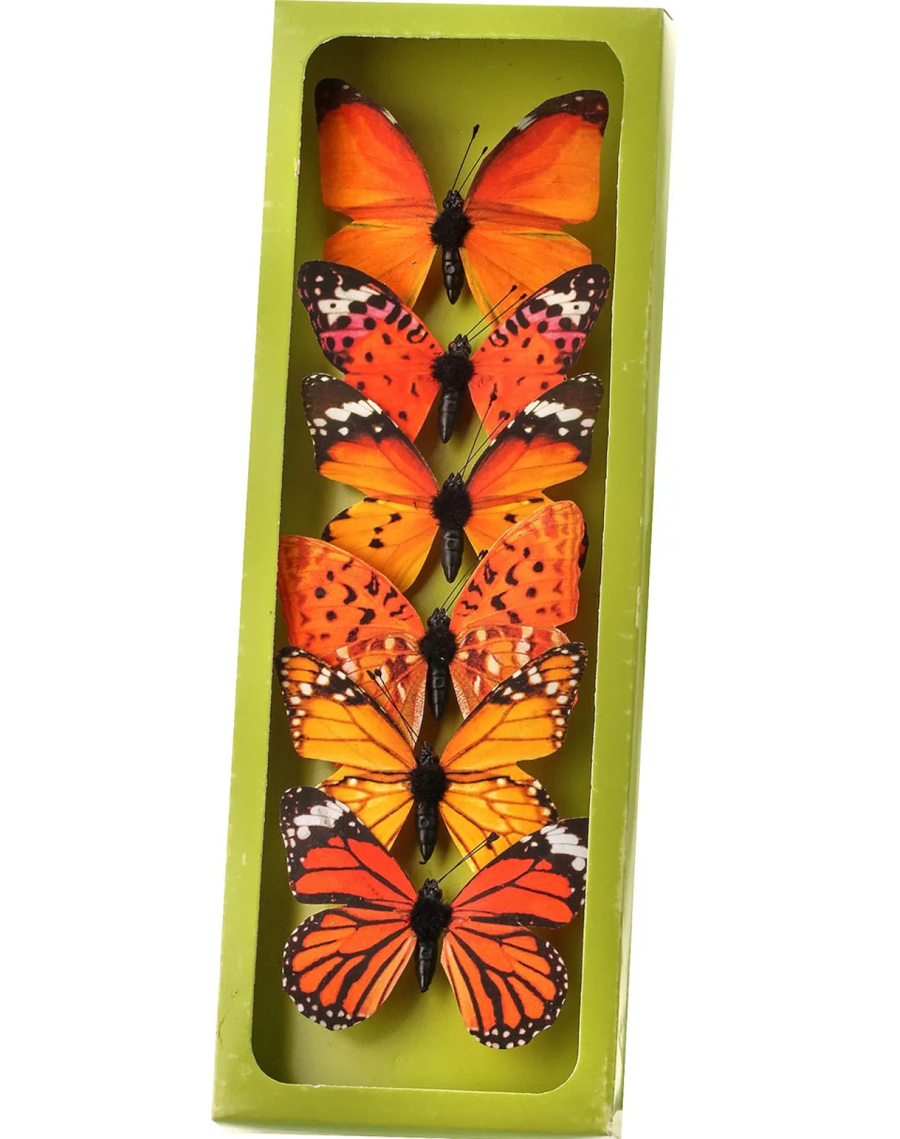 Orange Fabric Butterfly Box of 6< Fashion