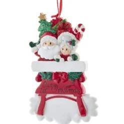 Our 1st Christmas Santa and Mrs. Claus Sled Hanging Ornament for Personalization<Kurt Adler Fashion