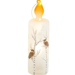 Owls in Winter LED Glass Decor< Fashion