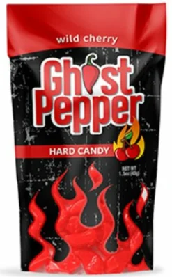 1.3 Oz Ghost Pepper Wild Cherry Hard Candy< Hot