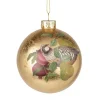 Partridge in a Pear Tree Gold Foil Ball Ornament< New