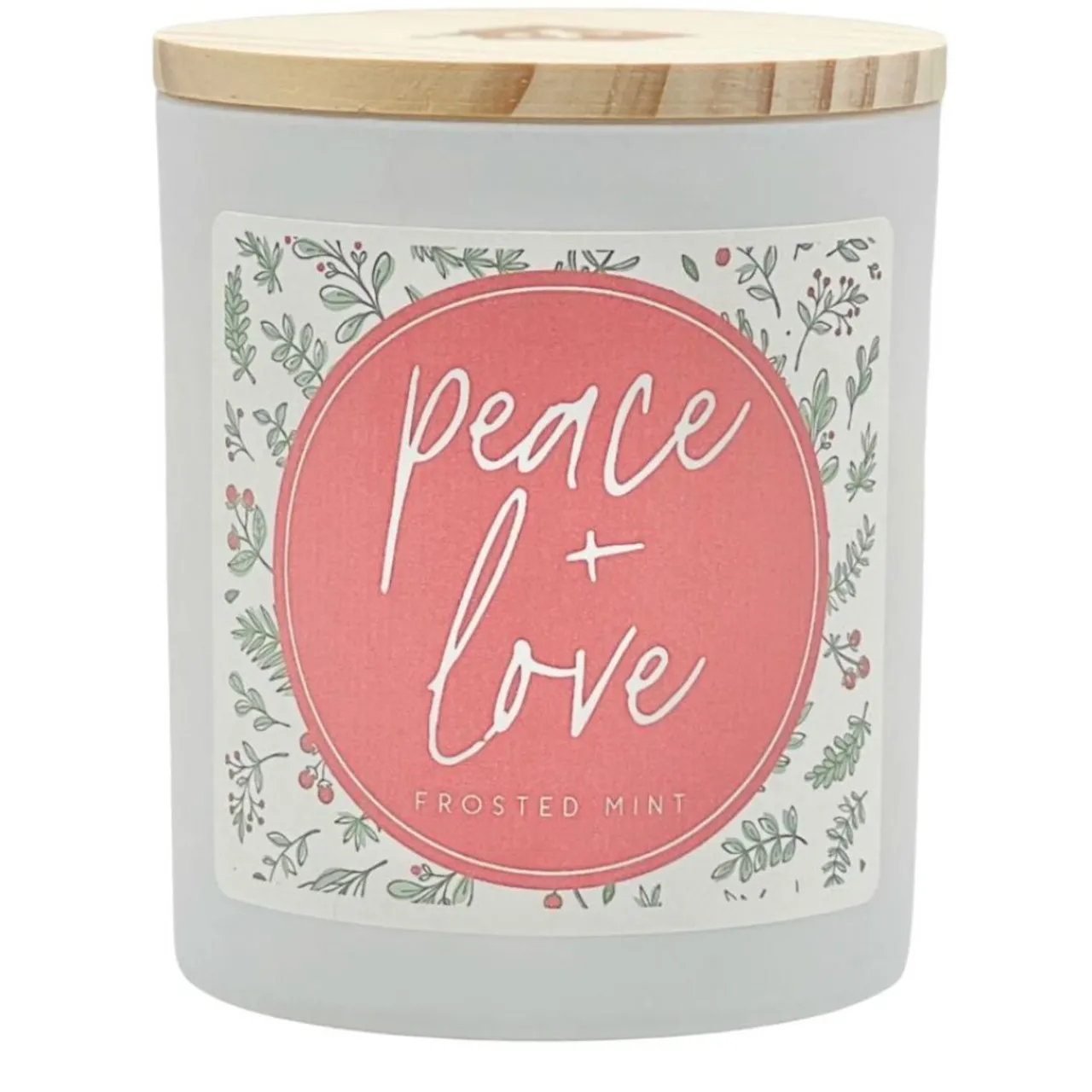 Peace & Love Candle with Frosted Mint Scent< Fashion