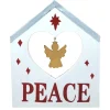 Peace Angel In Heart Wood Sign - The Christmas Loft< Clearance