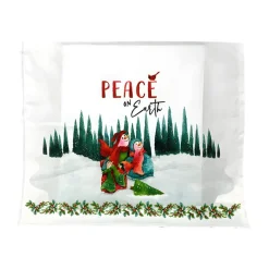 Peace On Earth Snowman Tea Towel< Outlet