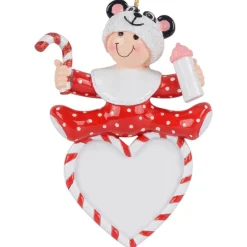 Personalized Baby In Panda Hat Ornament | The Christmas Loft< Best