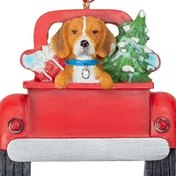 Personalized Beagle In Back Of Truck Ornament | The Christmas Loft<Kurt Adler Best