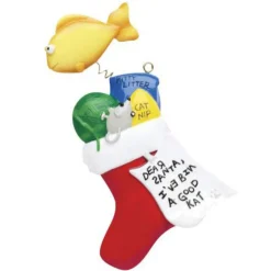 Personalized Cat Stocking Ornament< Discount