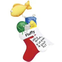Personalized Cat Stocking Ornament< Discount