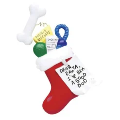 Personalized Dog Stocking Ornament< Best