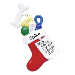 Personalized Dog Stocking Ornament< Best