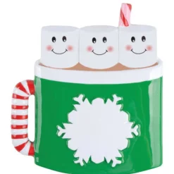 Personalized Family Of 3 Hot Cocoa Ornament | The Christmas Loft​​​​​​​< Hot
