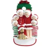 Personalized Family of Six Christmas Ornament with Dog< Fashion
