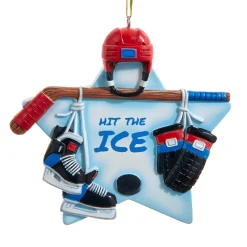 Personalized Hockey Star Ornament<Kurt Adler Best