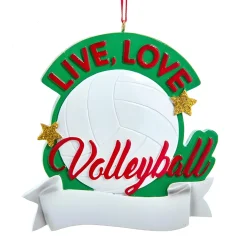 Personalized Live, Love, Volleyball Ornament<Kurt Adler Fashion