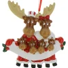 Personalized Moose Family Of 6 Ornament< Best