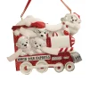 Personalized North Pole Express Polar Bear Family of 4 Ornament<Kurt Adler Clearance