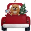 Personalized Pomeranian In Back Of Truck Ornament | The Christmas Loft<Kurt Adler Hot