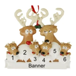 Personalized Reindeer Family of 6 Ornament - The Christmas Loft< Hot