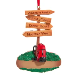 Personalized Resin Hiking Sign Ornament<Kurt Adler Online