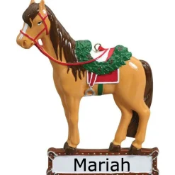 Personalized Saddled Horse Ornament< Sale