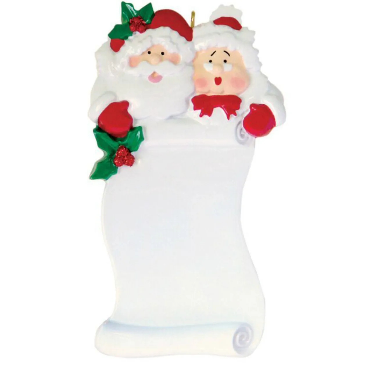 Personalized Santa & Mrs. Claus with List Ornament - The Christmas Loft< Clearance