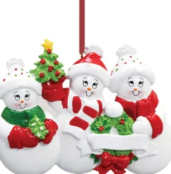 Personalized Snow Family of 3 Ornament< Best