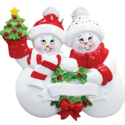Personalized Snow Family of 2 Ornament | The Christmas Loft< Best