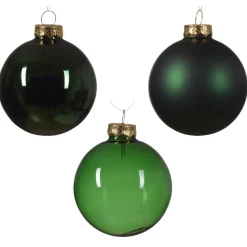21 Piece Pine Green Glass Ball Ornament Set< Fashion