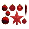 33 Piece Red Shatterproof Ornament Set< New