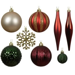 46 Piece Shatterproof Classic Christmas Ornament Set< Discount