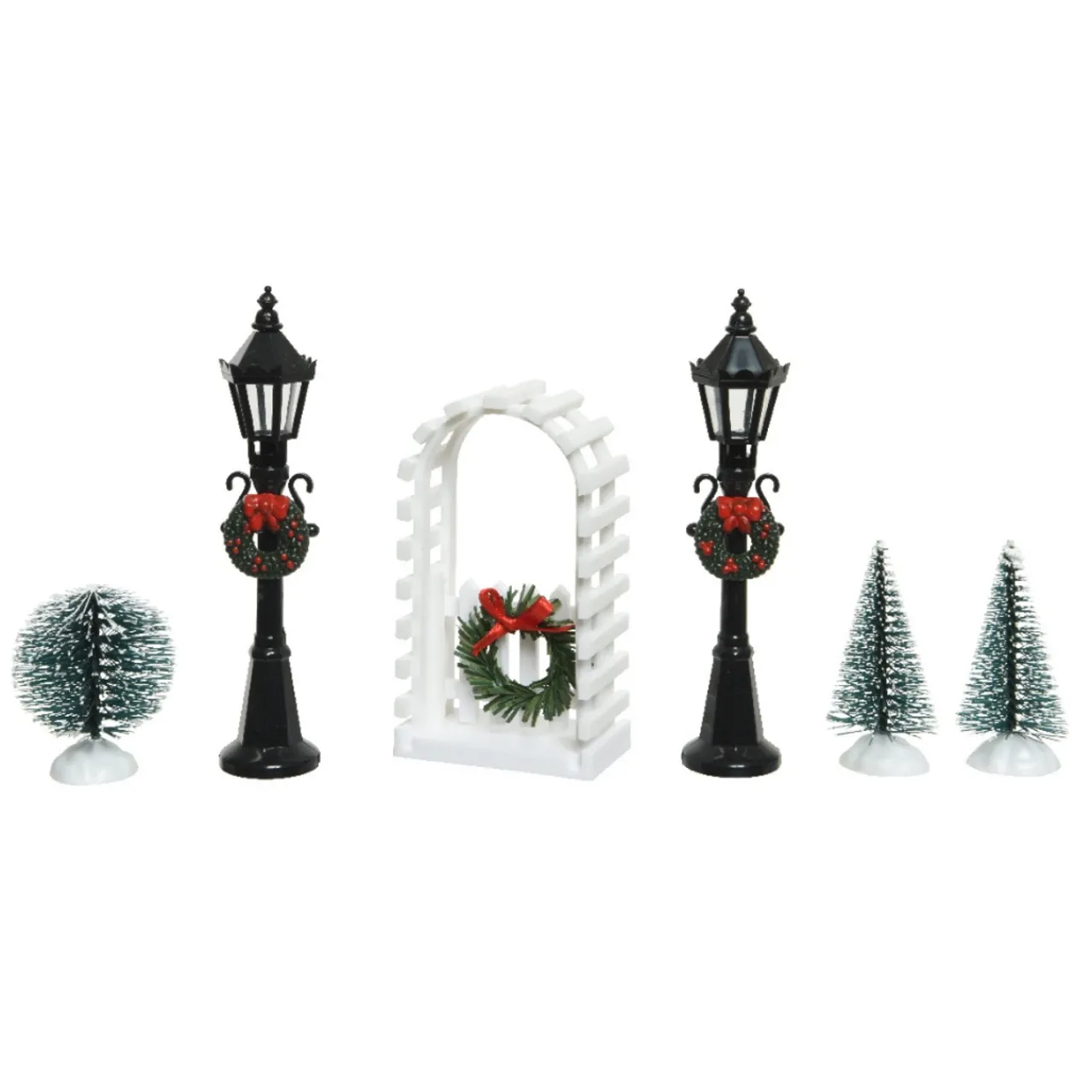 6 Piece Village Accessory Set< Clearance