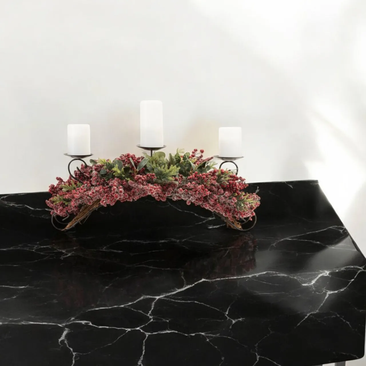 Pine and Berry Candle Centerpiece< Discount