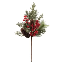 Pine Spray with Berries and Pinecones< Fashion