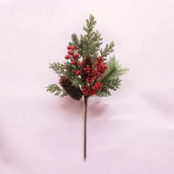 Pine Spray with Berries and Pinecones< Fashion