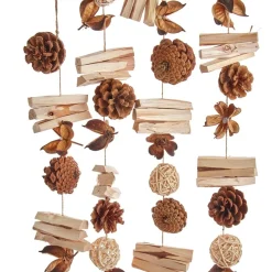 Pinecone and Wood Garland<Kurt Adler Fashion
