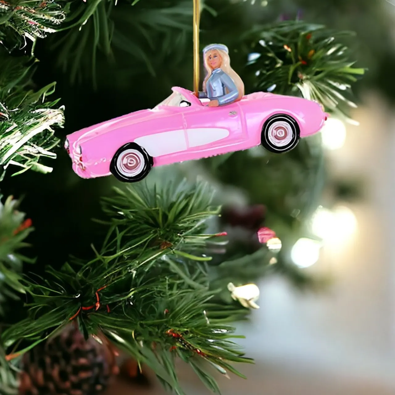 Pink Corvette Ornament with Classic Design<Cody Foster & Co. Discount