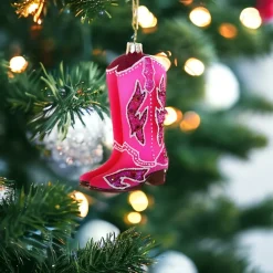 Pink Cowgirl Boot Ornament<Cody Foster & Co. Hot