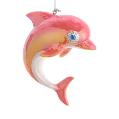 Pink Dolphin Resin Ornament, 2.75" E0983<Kurt Adler Discount