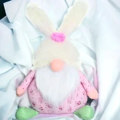 Pink Floral Bunny Gnome | The Christmas Loft< Hot