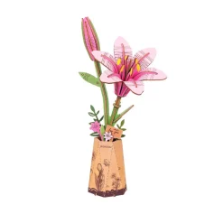Pink Lily 3D Wooden Puzzle Flower Kit< Outlet